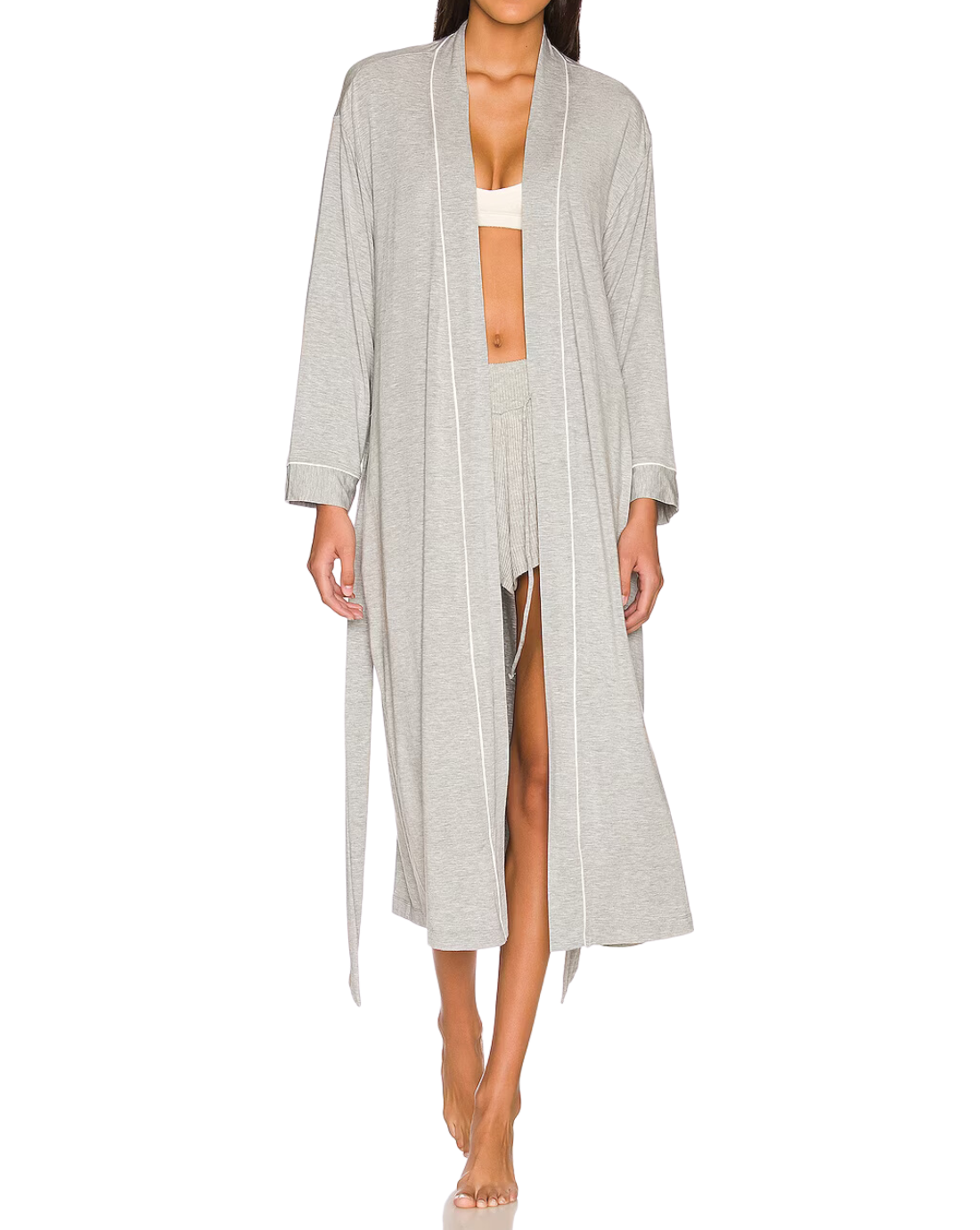 Gisele Long Robe, Heather Gray Ivory