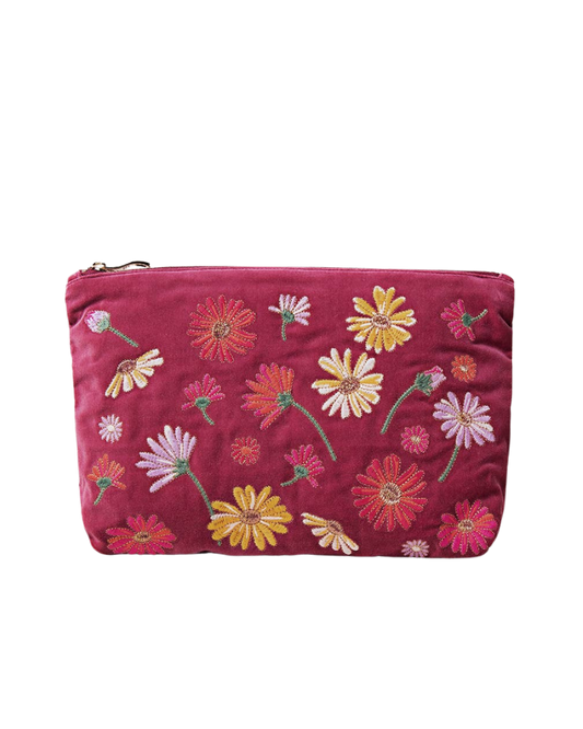 Wildflower Everyday Pouch, Dry Rose