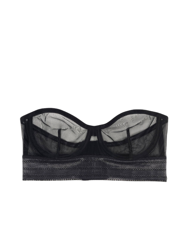 Bare Underwire Strapless Bra, Black