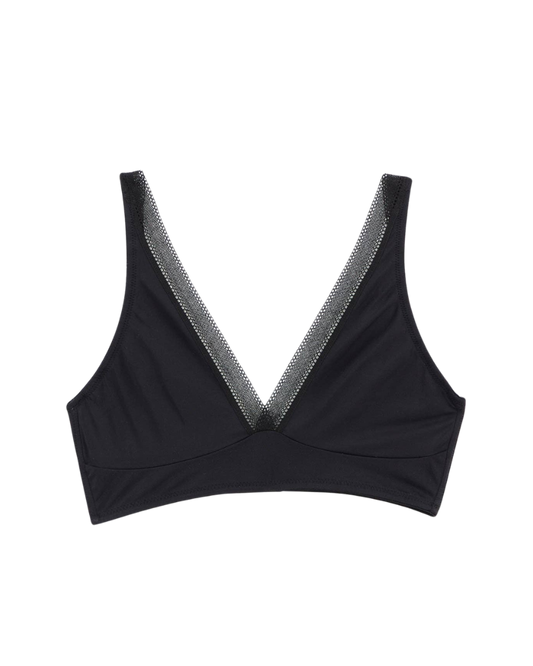 Nano Soft Cup Plunge Bra, Black