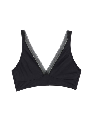 Nano Soft Cup Plunge Bra, Black