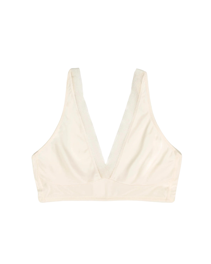 Nano Soft Cup Plunge Bra, Plaster