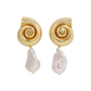 La Mer Baroque Shell Earring, Gold