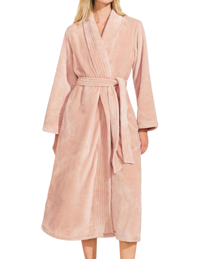 Chalet Recycled Plush Robe, Rose Cloud