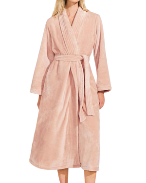 Chalet Recycled Plush Robe, Rose Cloud