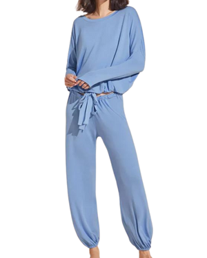 Gisele Modal Slouchy PJ Set, Vista Blue