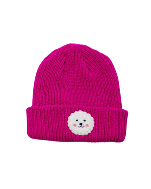 Poodle Beanie, Pink