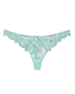 Lily Embroidery Hipster Thong, Spearmint