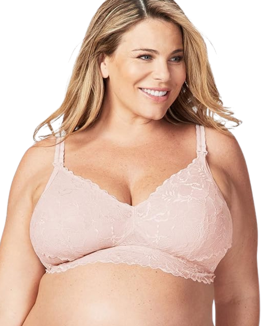 Chantilly Busty Nursing Bra, Blush