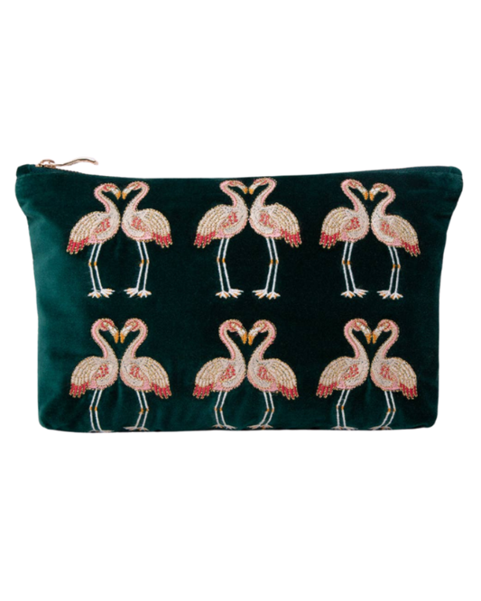 Flamingo Everyday Pouch, Emerald