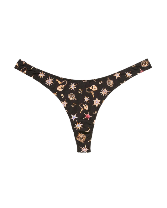 Luxe Thong, Charm Print