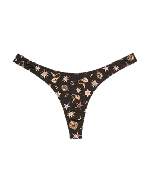 Luxe Thong, Charm Print