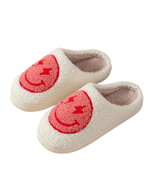 Happy Bolt Slippers, Red