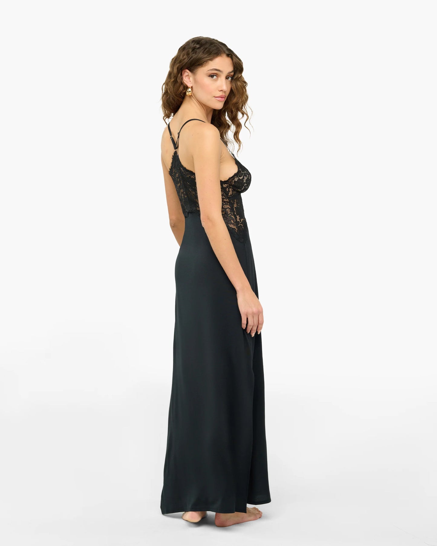 Prêt a Porter Maxi Italian Nightgown Cosabella Black