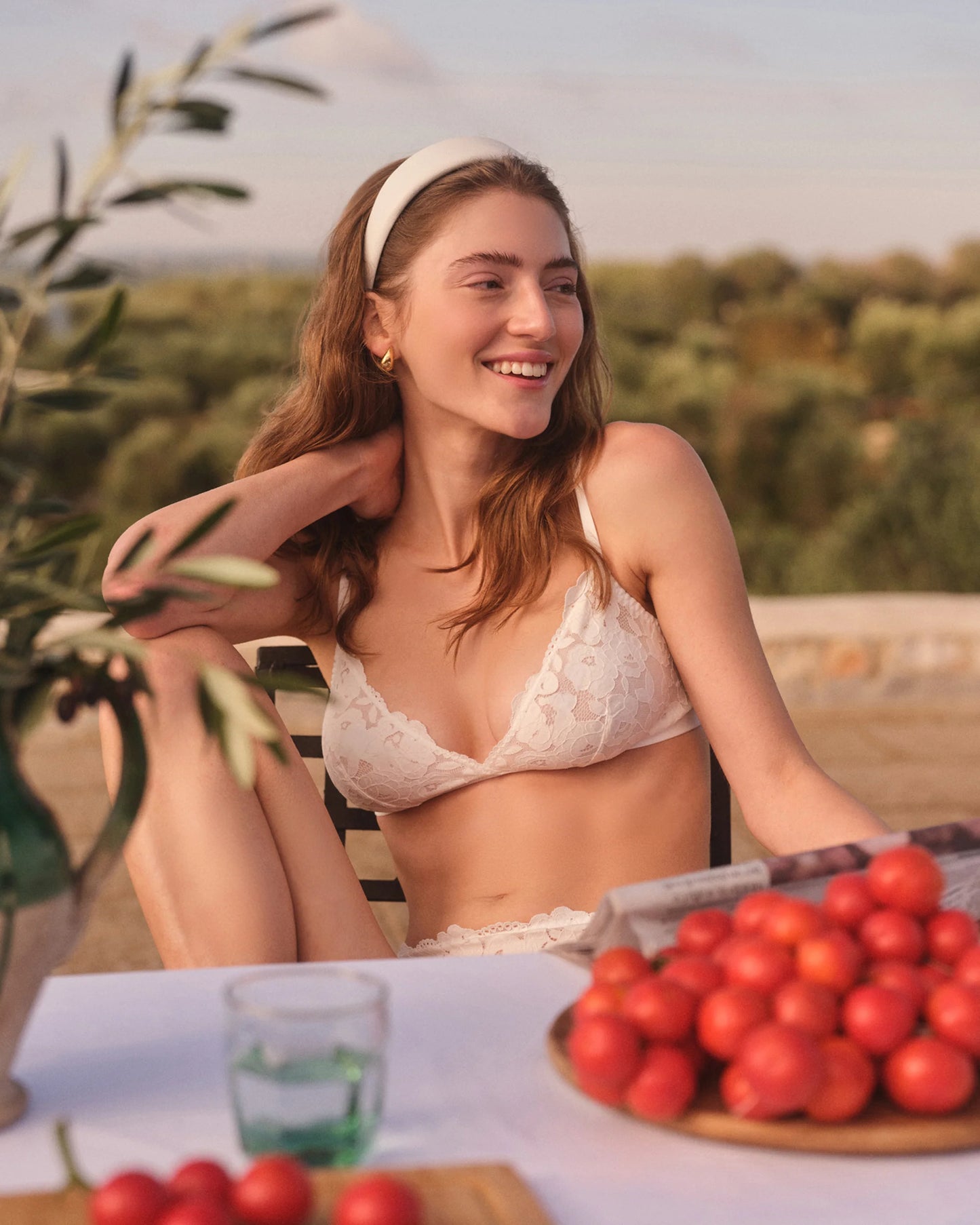 COSABELLA Romanza Triangle Bralette Moon Ivory