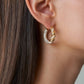 Pave Small Lilou Earrings, Gold