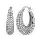 Pave Small Becca Hoops: SILVER