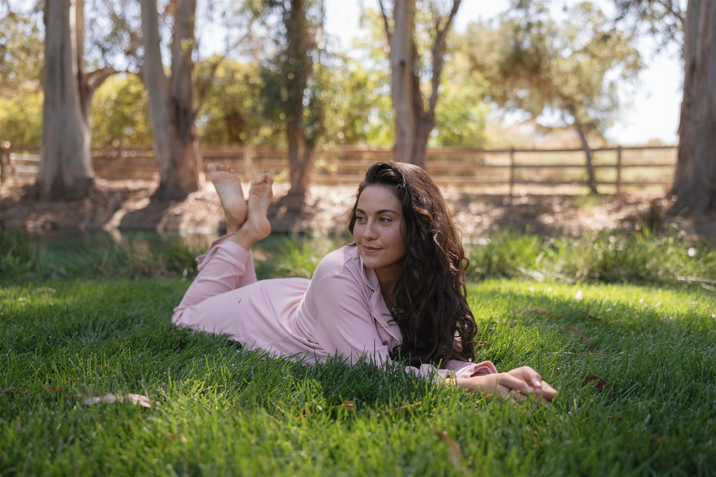 Angel Rib Long Sleeve Pajama, Petal