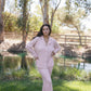 Angel Rib Long Sleeve Pajama, Petal