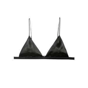 Luxe Triangle Bra, Black