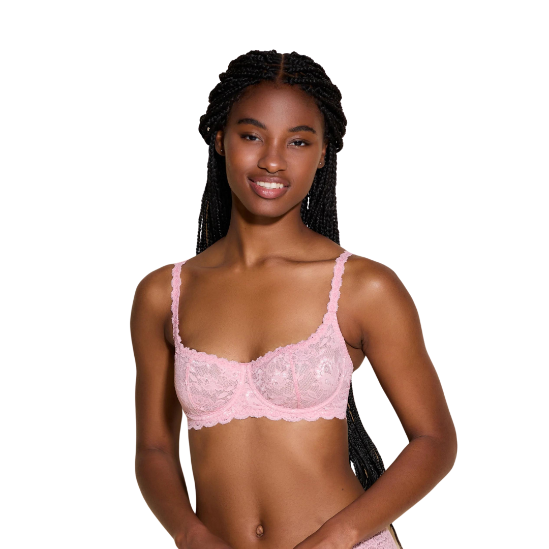 Never Say Never Balconette Bra, Jaipur pink