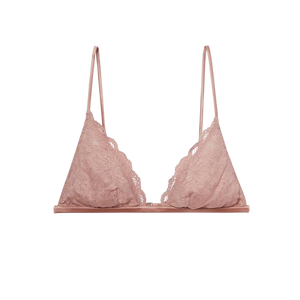 Charlotte Lace Triangle Bra, Tan