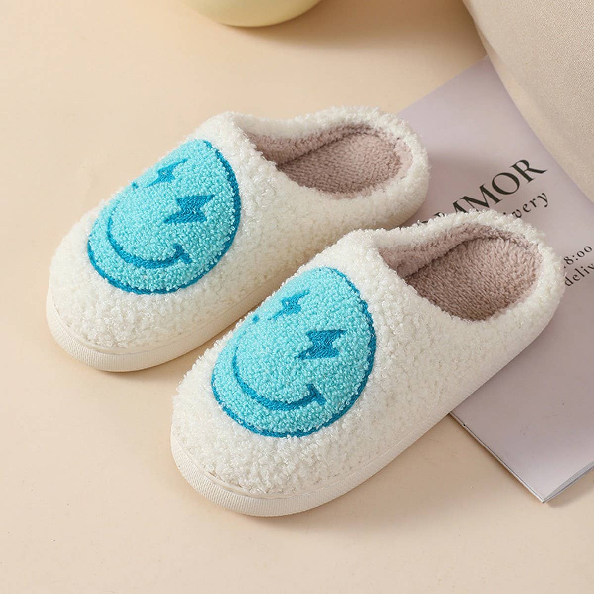 Happy Bolt Slippers, Blue