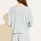 Cozy Waffle Long Sleeve & Short PJ Set, Grey Stone