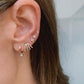 Diamond Multi Huggie Earring, White Gold