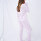 Pointelle knit long pyjama set
